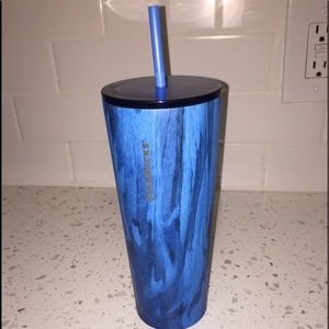 NEW Starbucks stainless steel cup. Blue.